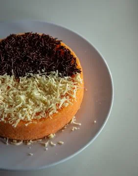 A soft cake of cherry Stock Photos