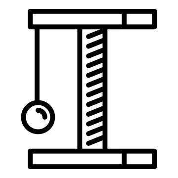 Soft cat ball play icon, outline style Stock Illustration