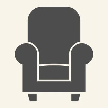 Soft chair solid icon. Comfortable classic armchair symbol, glyph style イラスト素材