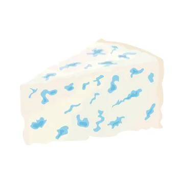 Soft cheese with a blue mold. Illustrazione stock
