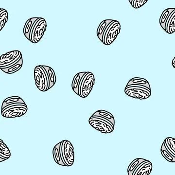 Soft cheese food slice vector seamless pattern Stock Illustration