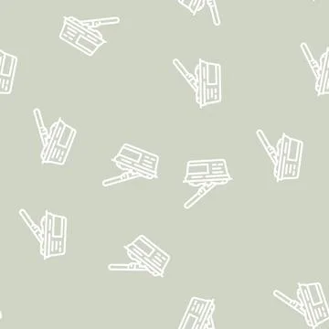 Soft cheese line vector seamless pattern Stock Illustration