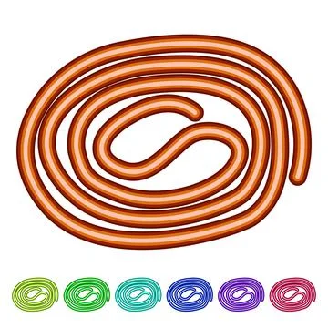 Soft chewing gum cartoon vector graphic Stock Illustration