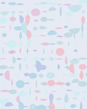 Soft circles, ovals, and streamlined forms resemble a gentle underwater wor.. Stock Illustration