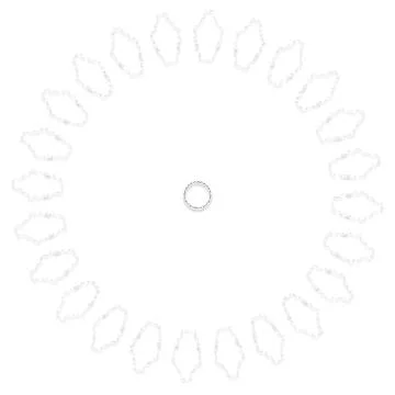 Soft Circular Repeat Shape Clean Abstract Rounded Shapes for Branding and W.. Stock Illustration