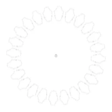 Soft Circular Repeat Shape Clean Abstract Rounded Shapes for Branding and W.. Stock Illustration