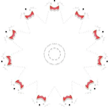 Soft Circular Repeat Shape Clean Abstract Rounded Shapes for Branding and W.. Illustrazione stock