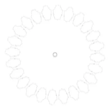 Soft Circular Repeat Shape Clean Abstract Rounded Shapes for Branding and W.. Stock Illustration