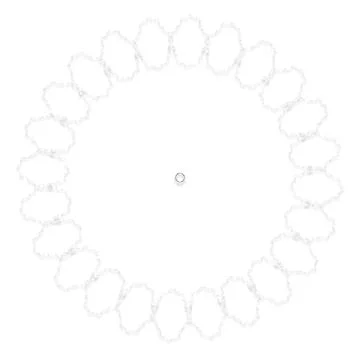 Soft Circular Repeat Shape Clean Abstract Rounded Shapes for Branding and W.. イラスト素材