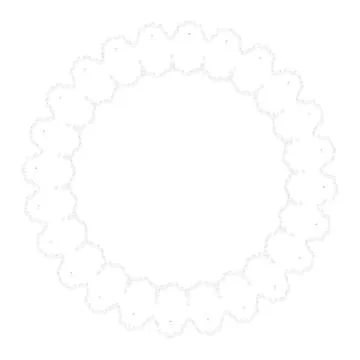 Soft Circular Repeat Shape Clean Abstract Rounded Shapes for Branding and W.. Illustrazione stock