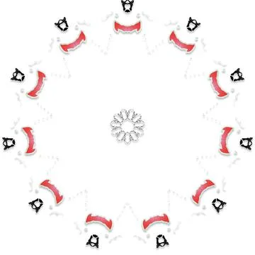 Soft Circular Repeat Shape Clean Abstract Rounded Shapes for Branding and W.. Illustrazione stock