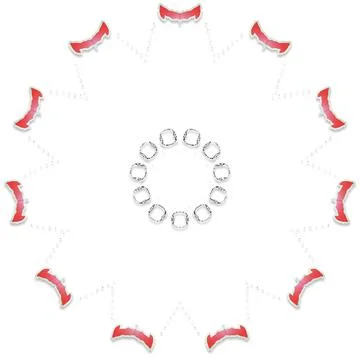 Soft Circular Repeat Shape Clean Abstract Rounded Shapes for Branding and W.. Stock Illustration