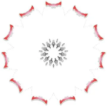 Soft Circular Repeat Shape Clean Abstract Rounded Shapes for Branding and W.. 스톡 일러스트