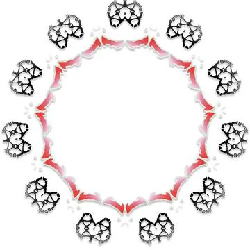 Soft Circular Repeat Shape Clean Abstract Rounded Shapes for Branding and W.. Ilustración de archivo