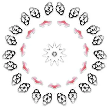 Soft Circular Repeat Shape Clean Abstract Rounded Shapes for Branding and W.. Stock Illustration