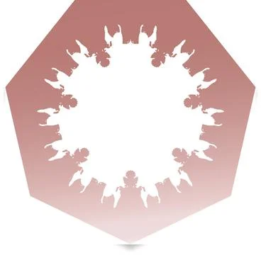 Soft Circular Repeat Shape Clean Abstract Rounded Shapes for Branding and W.. Stock Illustration