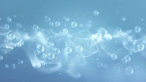 Soft Clean Bubbles Abstract Wave Background Stock Footage 338485989