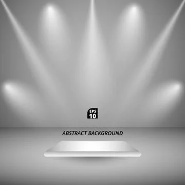 Soft clear sport light of studio background with, presenting of around highli Stock Illustration