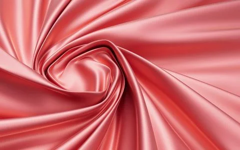 Soft cloth with rotating shape, 3d rendering. Stock-Illustration