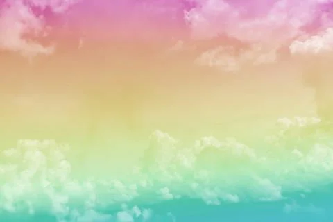 Soft cloud and sky with a pastel colored. Abstract sky for background or wall 写真素材