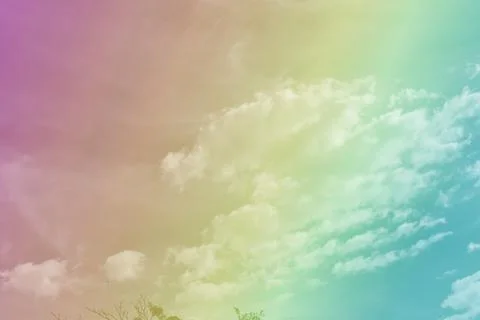 Soft cloud and sky with a pastel colored. Abstract sky for background or wall 写真素材
