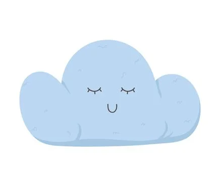 Soft cloud decorative pillow Illustration