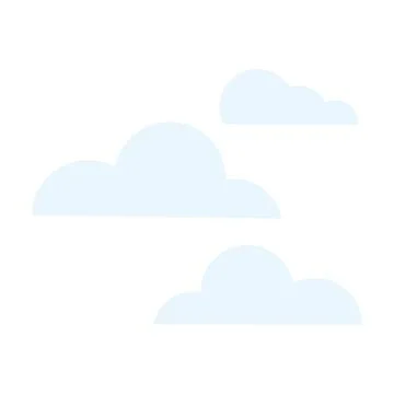 Soft cloud floating in a clear summer sky associated with warm weather and Stock Illustration