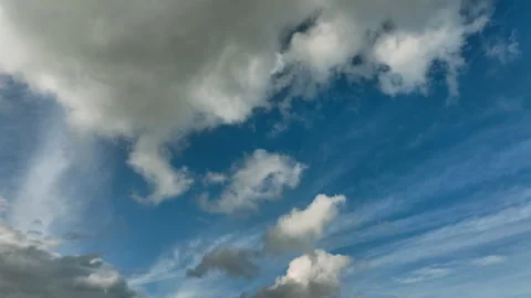Soft cloud movements in a blue sky Video stock 328249099