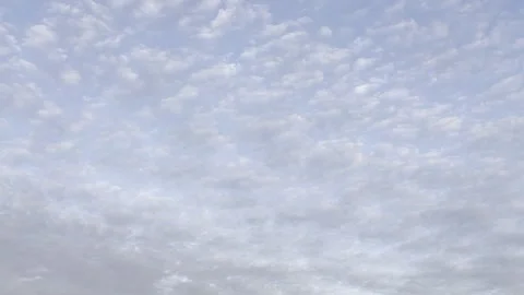 Soft Cloud Pattern Across Evening Sky Stock Footage 344601333