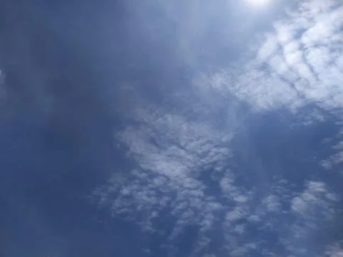 Soft Cloud Pattern in Blue Daytime Sky Stock Photos