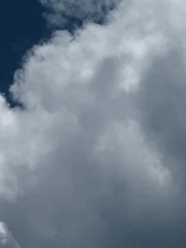 Soft Cloud Texture Close Up with Blue Sky Edge Stock Photos