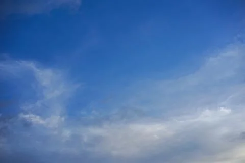 Soft clouds and blue sky with copy space for banner or wallpaper background Foto stock