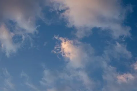 Soft Clouds in a Blue Sky Foto stock