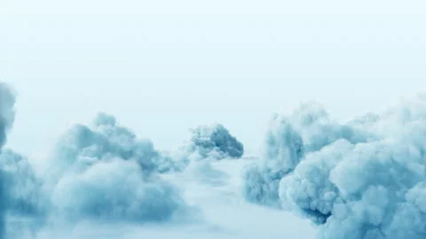 Soft Clouds Fly in the Sky Stock Footage 295931431