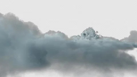 Soft Clouds Flying on Alpha Background Stock Footage 306815765