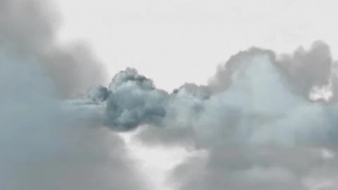 Soft Clouds Flying on Alpha Sky Stock Footage 310732868