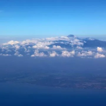 Soft clouds over view Stock Photos