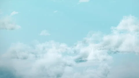 Soft Clouds Shine Blue Sky Loop Stock Footage 312395979