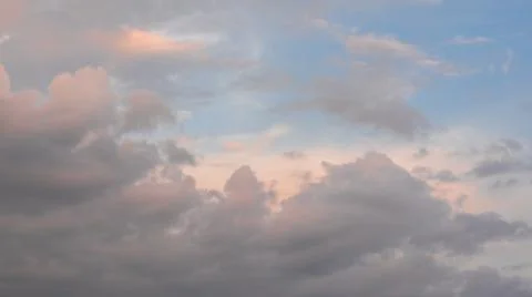 Soft Clouds at Sunset Sky Stock Photos