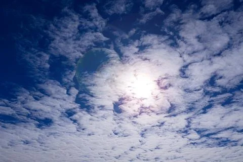 Soft cloudscape. Cumulus clouds with daylight. Sky background with fluffy c.. Stock-Fotos
