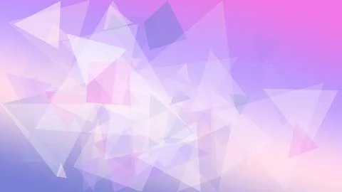 A soft collage of translucent geometric triangles in pastel tones forms an .. Stock Illustration