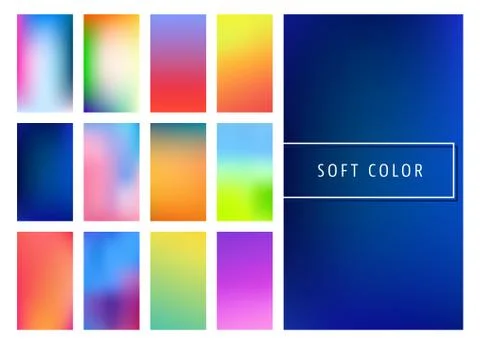 Soft color gradients background Stock Illustration