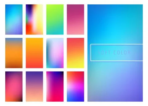 Soft color gradients background Stock Illustration