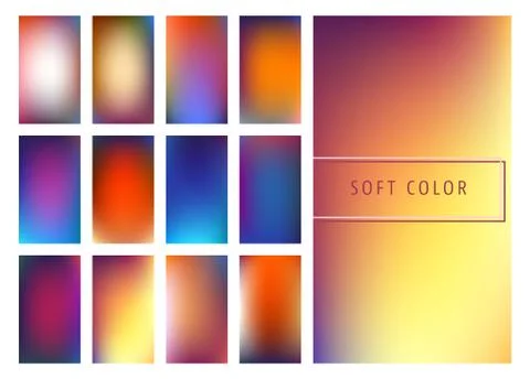 Soft color gradients background Stock Illustration