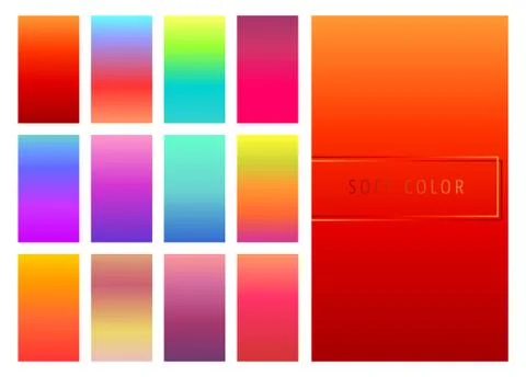 Soft color gradients background Illustrazione stock
