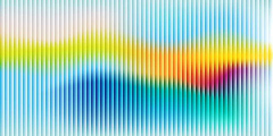 Soft color rainbow Gradient Ribbed Glass Texture, Ribbed fractal glass effe.. Ilustración de archivo