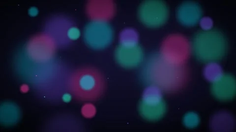 Soft colorful bokeh light orbs drifting, seamless loop background Stock Footage 341855357