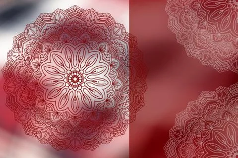 Soft colorful pattern with mandala element. Vintage decorative elements.  Isl Stock Illustration