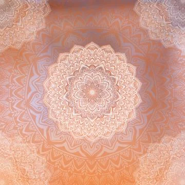 Soft colorful pattern with mandala element. Vintage decorative elements.  Isl Stockillustratie