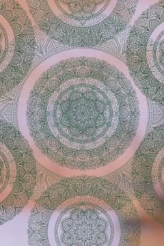 Soft colorful pattern with mandala element. Vintage decorative elements.  Isl Stock Illustration